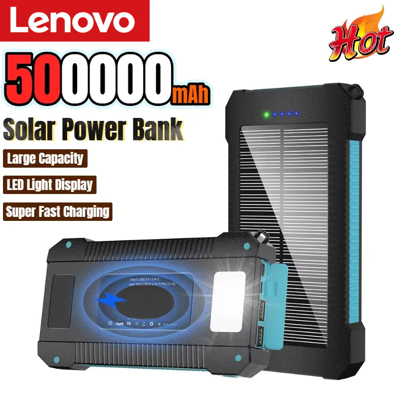 Outdoor Power Distribution Panel - Lenovo 500000 mAh Solar-Powerbank, große Kapazität,