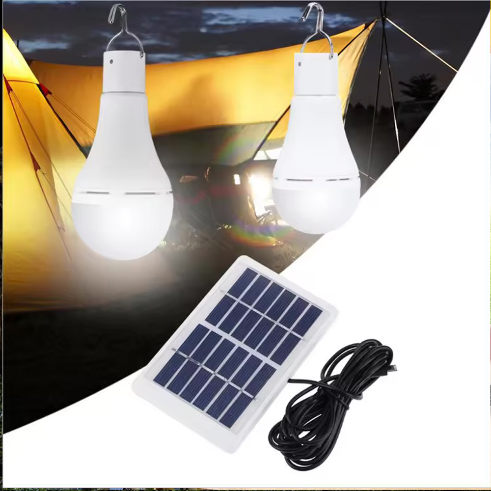 Outdoor Power Distribution Panel - Solarleuchte, USB-geladen, hängendes Notfall-Sonnenlicht, 7 W/9