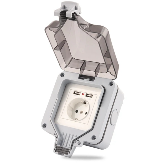 Outdoor Usb Power Outlet - IP66 EU-Standard Deutscher Stil Outdoor Wasserdichte