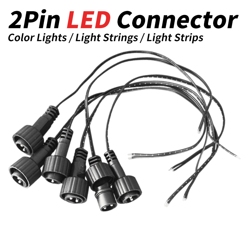 Outdoor Power Extension Cord - 2-Pin LED-Stecker mit 25cm Kabel für