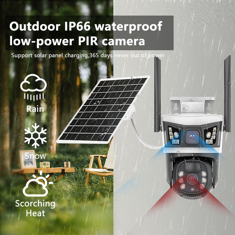 12MP 6K Solar-Sicherheitskamer – Outdoor Power Distribution Panel Bewertung und Preis