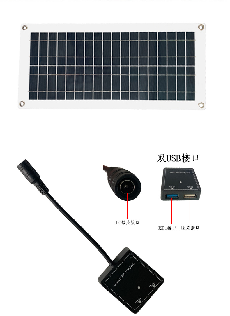 Tragbares 5V 5W/10W Solarpanel – Outdoor Usb Power Outlet Bewertung und Preis